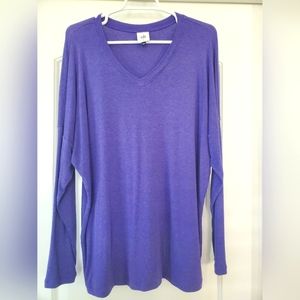 Purple long sleeve CAbi Dolman Top L